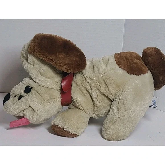 Vintage Animal Playthings 1986 Kennel Club Plush Dog Basset Hound Dog 13" - Picture 4 of 10